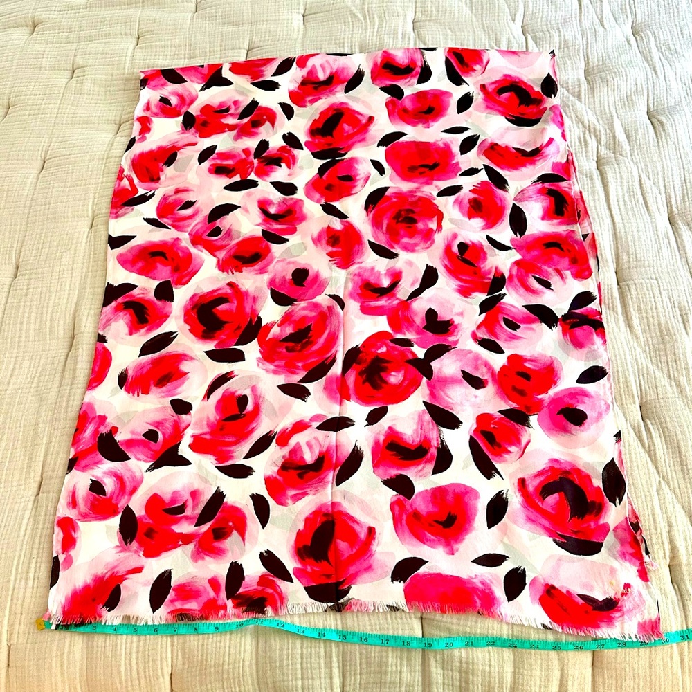 NearNew Kate Spade silk luxurious shawl,wrap, scarf, swim coverup -FIRM price